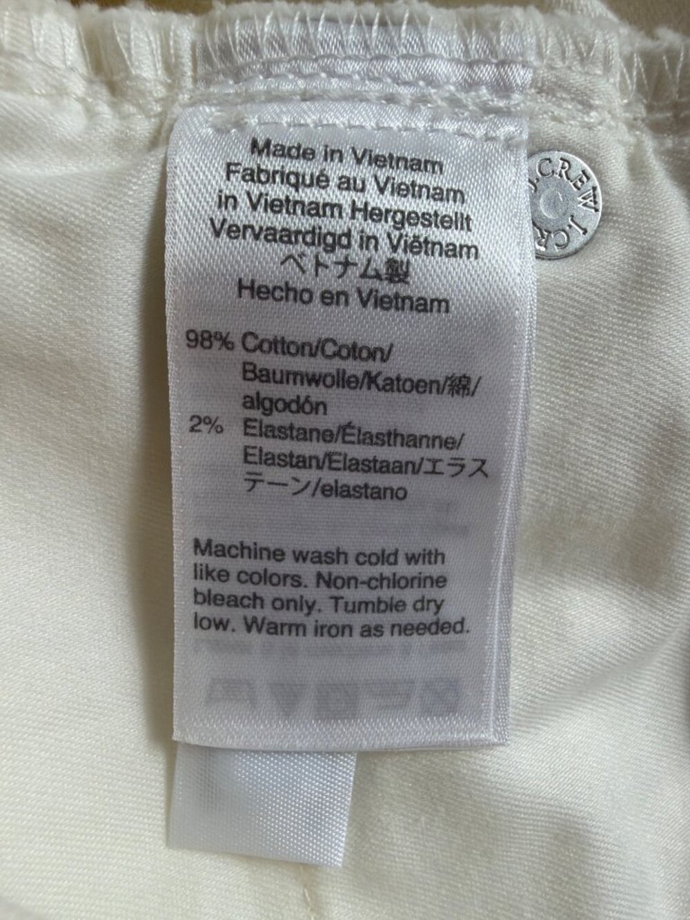 NWT J.Crew Jeans Ivory High Rise Frayed Hem Shorts Button Fly Size 27 - Picture 5 of 16